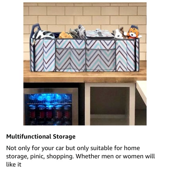 InnoStage - Trunk Organizer with Removable Cooler Bag in Chevron Print - Picture 9 of 15